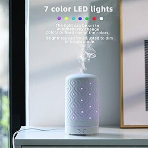 Aroma Home Serenity Ceramic Colour Changing  Ultrasonic Diffuser